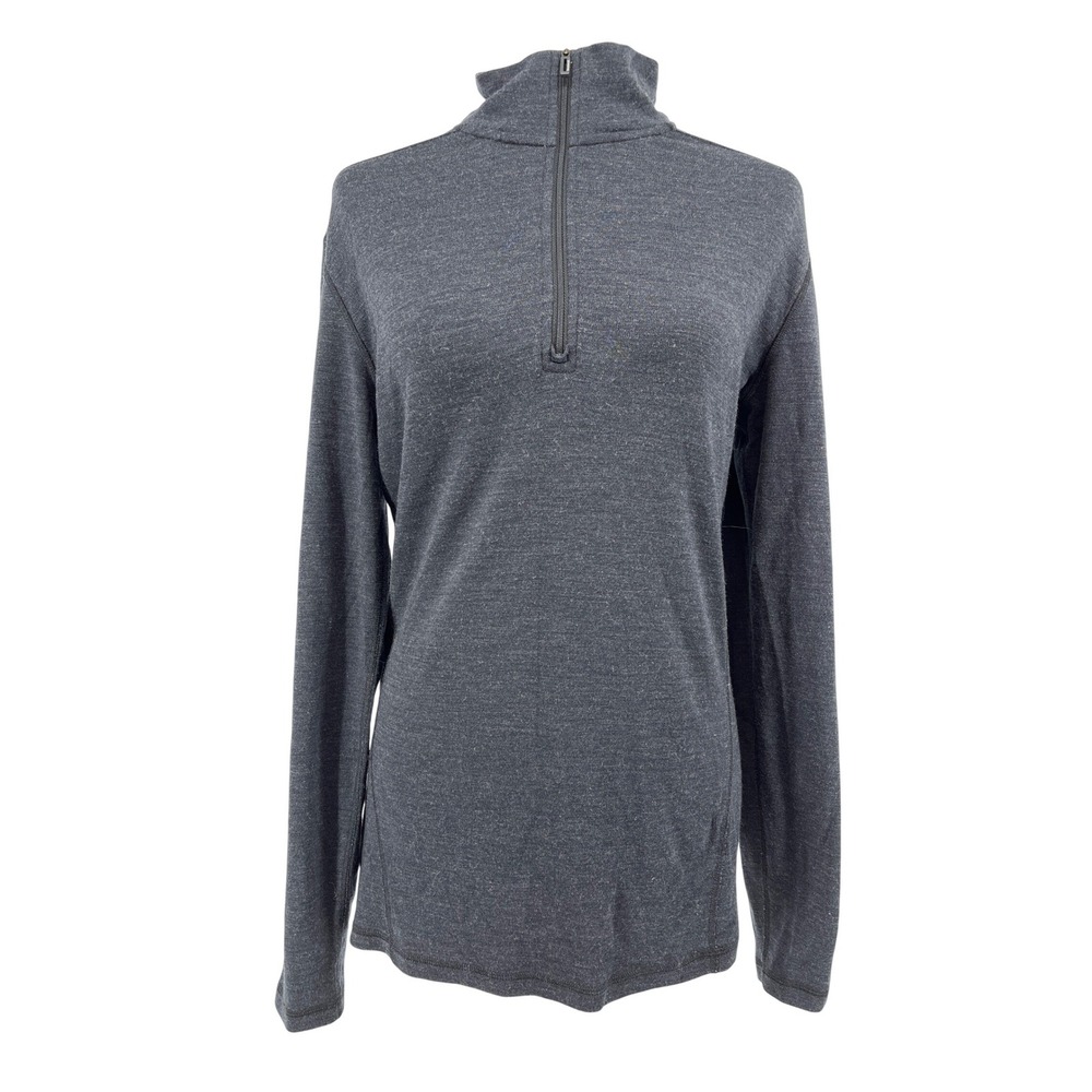 Smartwool Quarter Zip Pullover Unisex Medium Gray Excellent Merino Wool Layer